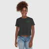 Calsa Women's Embroidered Flowy Crop Tee - Bella + Canvas